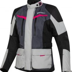Giacca Moto Donna Befast BABYLON Lady CE Certificata Nero Grigio Chiaro -Befastal Negozio 2babylon ce esempio 01