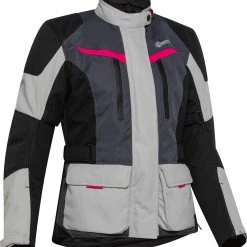 Giacca Moto Donna Befast BABYLON Lady CE Certificata Nero Grigio Chiaro -Befastal Negozio 2babylon ce esempio 02