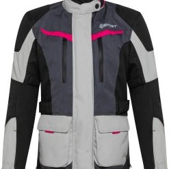 Giacca Moto Donna Befast BABYLON Lady CE Certificata Nero Grigio Chiaro -Befastal Negozio 2babylon ce fronte manichino