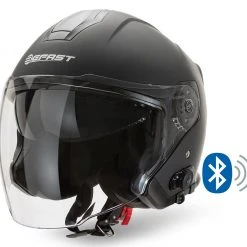 Casco Jet Befast JET Connect Nero Opaco Con Interfono Integrato