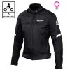 Giacca Moto Donna Touring Befast ALLTIME Lady CE Certificata 3 Strati Nero -Befastal Negozio 2pittogramma all time lady bkb 4