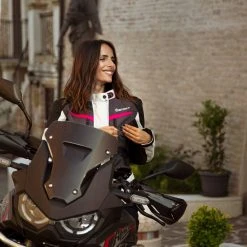 Giacca Moto Donna Befast BABYLON Lady CE Certificata Nero Grigio Chiaro -Befastal Negozio babylon4