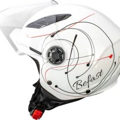 Casco Jet Bambino Befast Flipper Linear Bianco Rosso Nero -Befastal Negozio befast 0001211265 01348 modifica