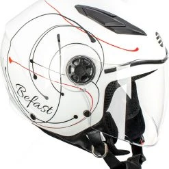 Casco Jet Bambino Befast Flipper Linear Bianco Rosso Nero -Befastal Negozio befast 0001211265 01386 modifica