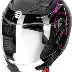 Casco Jet Bambino Befast Flipper Linear Nero Fucsia Bianco -Befastal Negozio befast 0001211269 01143 modifica