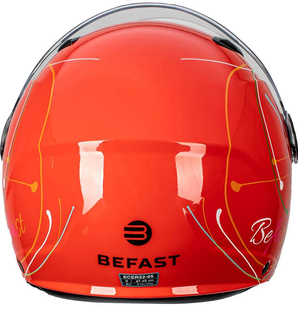 Casco Jet Bambino Befast Flipper Linear Rosso Giallo Bianco Azzurro 8 Casco Jet Bambino Befast Flipper Linear Rosso Giallo Bianco Azzurro - immagine 6