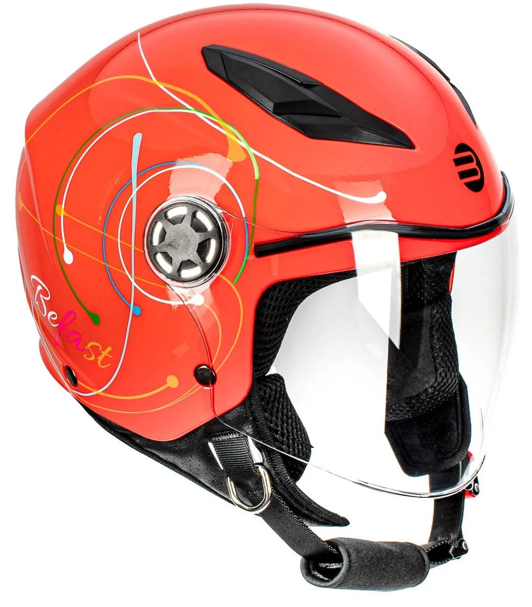 Casco Jet Bambino Befast Flipper Linear Rosso Giallo Bianco Azzurro 3 Casco Jet Bambino Befast Flipper Linear Rosso Giallo Bianco Azzurro