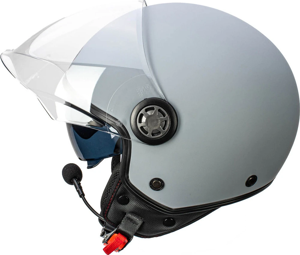 Casco Jet Befast Rapid Connect Grigio Opaco Con Interfono Integrato 6 Casco Jet Befast Rapid Connect Grigio Opaco Con Interfono Integrato - immagine 4