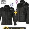Kit Coppia Bolt CE 3 Strati Nero - Giacca Moto Certificata Befast Uomo + Donna -Befastal Negozio bolt coppia nero