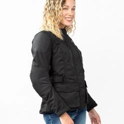 Giacca Moto Donna Befast BABYLON Lady CE Certificata Nero -Befastal Negozio busto shooting befast babylon nera 4