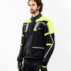 Kit Coppia Touring Tech CE Nero Giallo - Giacca Moto Certificata Befast Uomo + Donna -Befastal Negozio busto shooting befast touring tech nero giallo 7 1