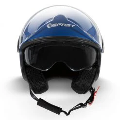 Kit Coppia Rapid II Blu Opaco - 2 Caschi Jet Befast Doppia Visiera -Befastal Negozio casco jack befast blu ad hoc1 2