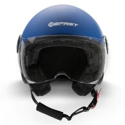 Casco Jet Befast Rapid II Doppia Visiera Blu Opaco -Befastal Negozio casco jack befast blu fronte 1