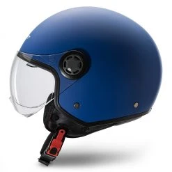 Casco Jet Befast Rapid II Doppia Visiera Blu Opaco -Befastal Negozio casco jack befast blu laterale 2