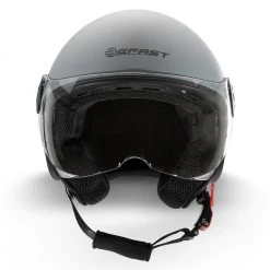 Kit Coppia Rapid II Grigio Opaco - 2 Caschi Jet Befast Doppia Visiera -Befastal Negozio casco jack befast grigio fronte 3