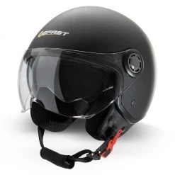 Kit Coppia Rapid II Nero Opaco - 2 Caschi Jet Befast Doppia Visiera -Befastal Negozio casco jack befast nero ad hoc2 3