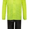 Tuta Antipioggia Divisibile Befast Tempest Nero Giallo Fluo -Befastal Negozio completi fronte