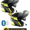 Kit Coppia Connect Nero Giallo - 2 Caschi Modulari Befast Connect Con Interfono Integrato -Befastal Negozio connegiallo