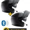 Kit Coppia Connect Nero - 2 Caschi Modulari Befast Connect Con Interfono Integrato -Befastal Negozio connemono