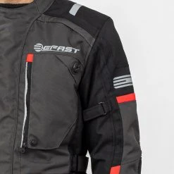 Giacca Moto Touring Befast VICTORY CE Certificata 3 Strati Nero Grigio -Befastal Negozio dettaglio alto shooting befast victory nero grigio