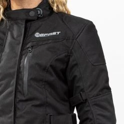 Giacca Moto Donna Befast BABYLON Lady CE Certificata Nero -Befastal Negozio dettaglio apertura shooting befast babylon nera
