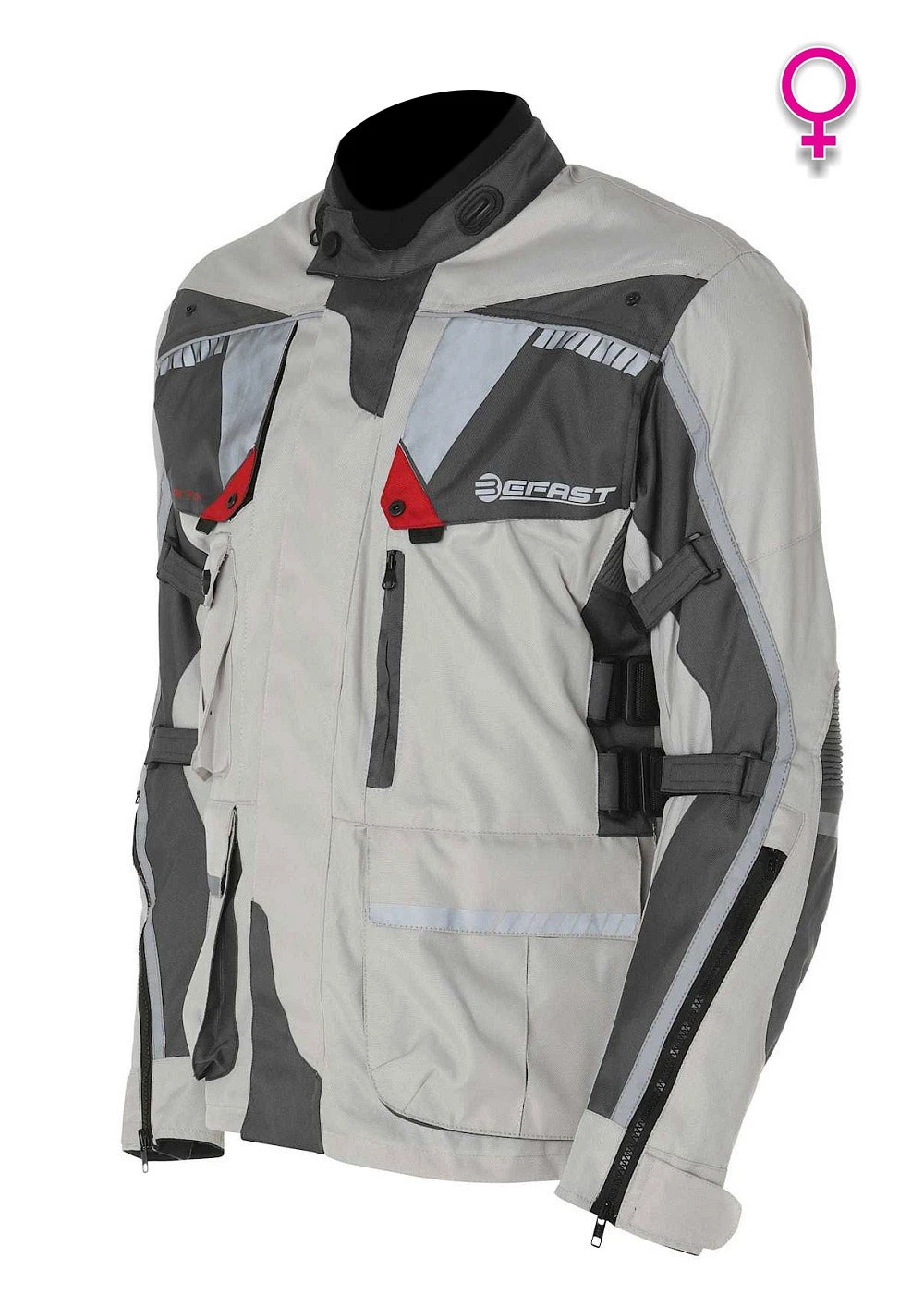 Kit Coppia Touring Tech CE Grigio - Giacca Moto Certificata Befast Uomo + Donna 5 Kit Coppia Touring Tech CE Grigio - Giacca Moto Certificata Befast Uomo + Donna - immagine 3