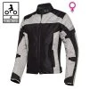 Giacca Moto Donna Estiva Befast DUNA Lady CE Certificata Nero Grigio -Befastal Negozio duna lady grigio pittogramma