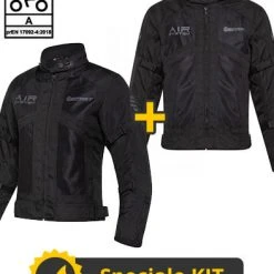 Kit Coppia Freezer Nero - Giacca Moto Estiva Befast Freezer Nera - Uomo + Donna
