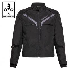 Kit Gamma CE Nero - Giacca Moto Certificata Befast + Pantaloni Moto Certificati Befast -Befastal Negozio gamma bkb m uomo fronte pittogramma 1