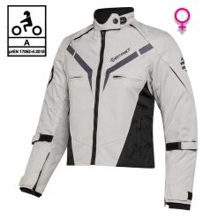 Giacca Moto Donna Befast GAMMA Lady CE Certificata Nero Grigio