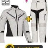 Kit Gamma Lady CE Grigio - Giacca Moto Donna Certificata Befast + Pantaloni Moto Donna Certificati Befast -Befastal Negozio gamma donna grigiojpg
