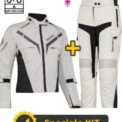 Kit Gamma Lady CE Grigio - Giacca Moto Donna Certificata Befast + Pantaloni Moto Donna Certificati Befast