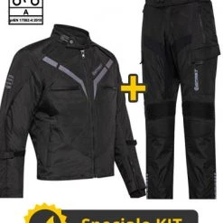 Kit Gamma CE Nero - Giacca Moto Certificata Befast + Pantaloni Moto Certificati Befast