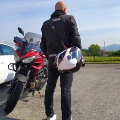 BEFAST Cinghia Tracolla Porta Casco Aggancio Doppia-DD Motoabbigliamento.it Nero -Befastal Negozio img 20210421 101412 ok 1