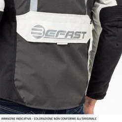 Giacca Moto Befast RIDDICK CE Certificata Nero -Befastal Negozio indicativa dettaglio retro shooting befast riddick nero grigio chiaro 1