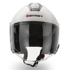 Casco Jet Befast JET Connect Bianco Con Interfono Integrato -Befastal Negozio jet connect bianco fronte
