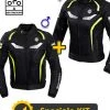 Kit Coppia Airtech CE Nero Giallo- Giacca Moto Estiva Certificata Befast Uomo + Donna -Befastal Negozio kit coppia airtech nero giallo