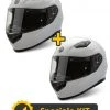 Kit Coppia Flash Bianco Lucido - 2 Caschi Integrali Befast 2 Kit Coppia Flash Bianco Lucido - 2 Caschi Integrali Befast -Befastal Negozio kit flash bianco licido
