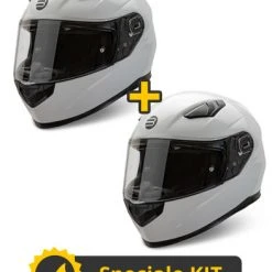 Kit Coppia Flash Bianco Lucido - 2 Caschi Integrali Befast