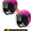 Kit Coppia Rapid II Viola Opaco - 2 Caschi Jet Befast Doppia Visiera -Befastal Negozio kit rapid ii viola