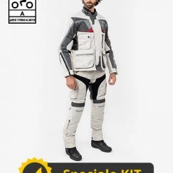 Kit Completo Touring Tech CE 3 Strati Grigio - Giacca Moto Certificata Befast + Pantaloni Moto Certificati Befast