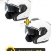 Kit Coppia Volt Bianco Lucido - 2 Caschi Jet Befast Con Omologazione ECE 06 -Befastal Negozio kit volt bianco