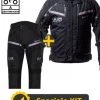 Kit Completo Transformer Klima CE 3 Strati Nero - Giacca Moto Certificata Befast + Pantaloni Moto Certificati Befast -Befastal Negozio kitklimapantbkb