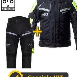 Kit Completo Transformer Klima CE 3 Strati Giallo - Giacca Moto Certificata Befast + Pantaloni Moto Certificati Befast