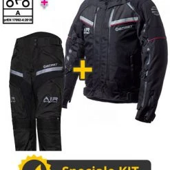 Kit Completo Transformer Klima Lady CE 3 Strati Nero - Giacca Moto Donna Certificata Befast + Pantaloni Moto Donna Certificati Befast