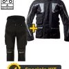 Kit Completo Touring Tech CE 3 Strati Nero - Giacca Moto Certificata Befast + Pantaloni Moto Certificati Befast -Befastal Negozio kittourpantbk