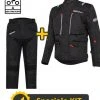 Kit Completo Victory CE 3 Strati Nero- Giacca Moto Certificata Befast + Pantaloni Moto Certificati Befast -Befastal Negozio kitvictpry nero