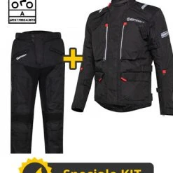 Kit Completo Victory CE 3 Strati Nero- Giacca Moto Certificata Befast + Pantaloni Moto Certificati Befast