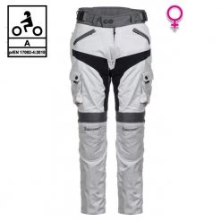 Pantaloni Moto Donna Touring Befast TOURING PANT Lady CE Certificati 3 Strati Nero Grigio