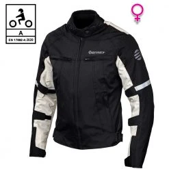 Giacca Moto Donna Touring Befast ALLTIME Lady CE Certificata 3 Strati Nero Grigio